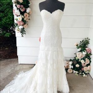 Lillian West size 12 ivory dress